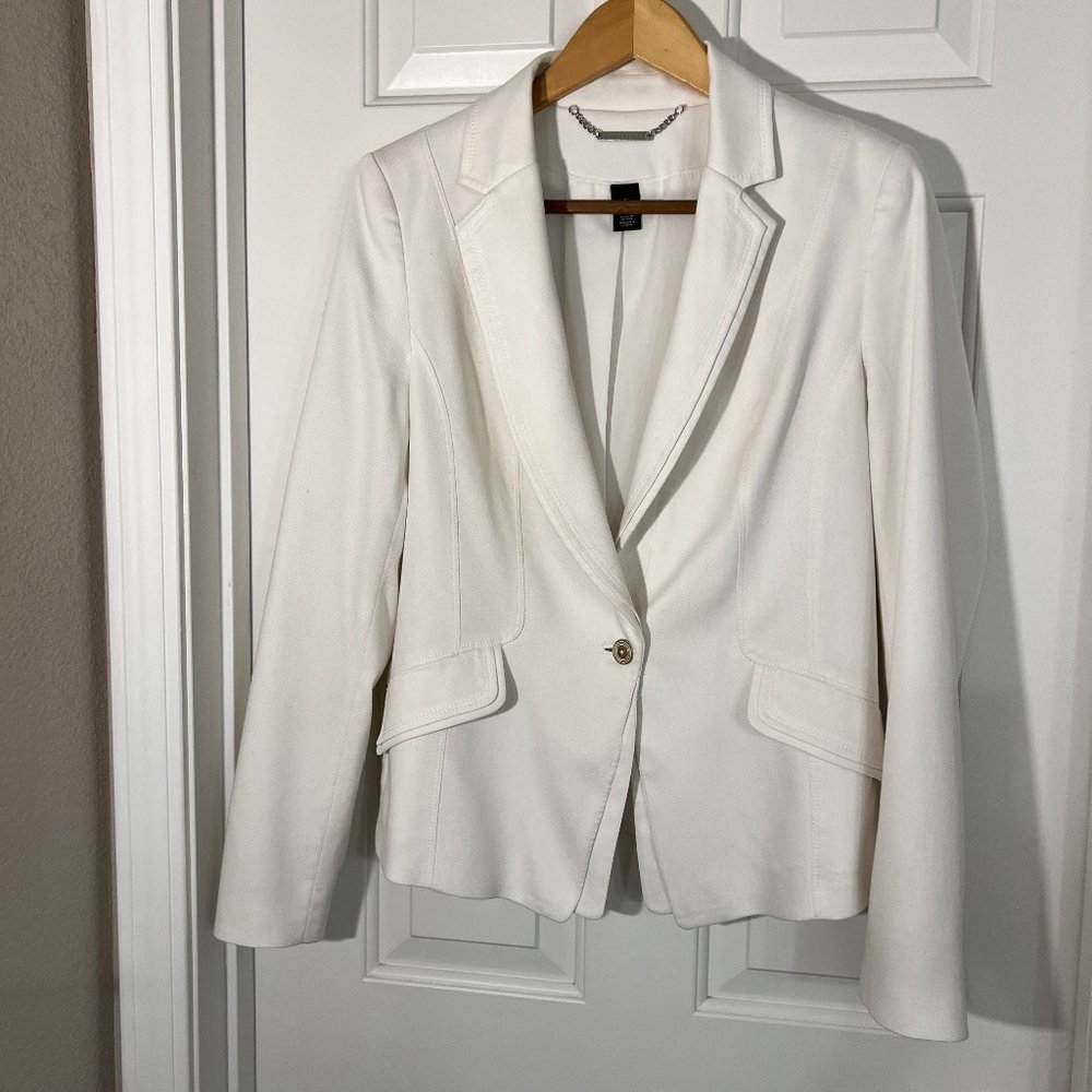 Elegant White Women's Blazer